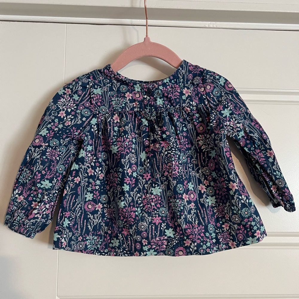 $10 ADD ON Baby Gap Peasant Blouse Floral‎ H&M Zara Old Navy Shirt Tee 12-18M